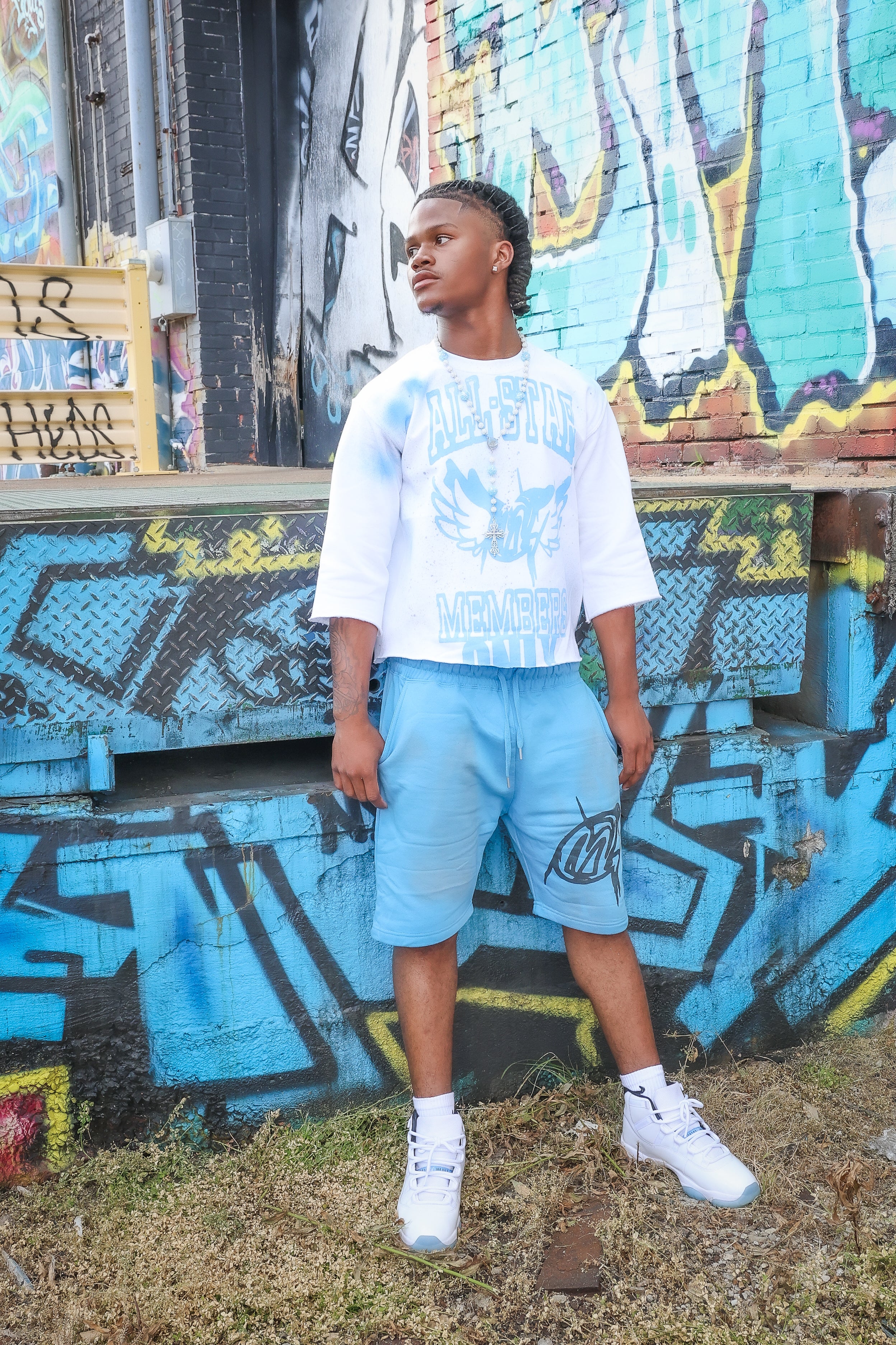 Bright Blue Short Set